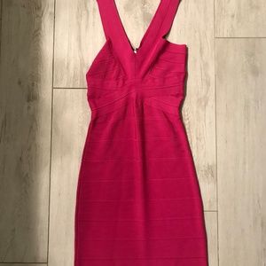 BEBE Magenta Bandage Dress